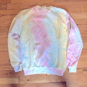 Pastel tie dyed sweatshirt